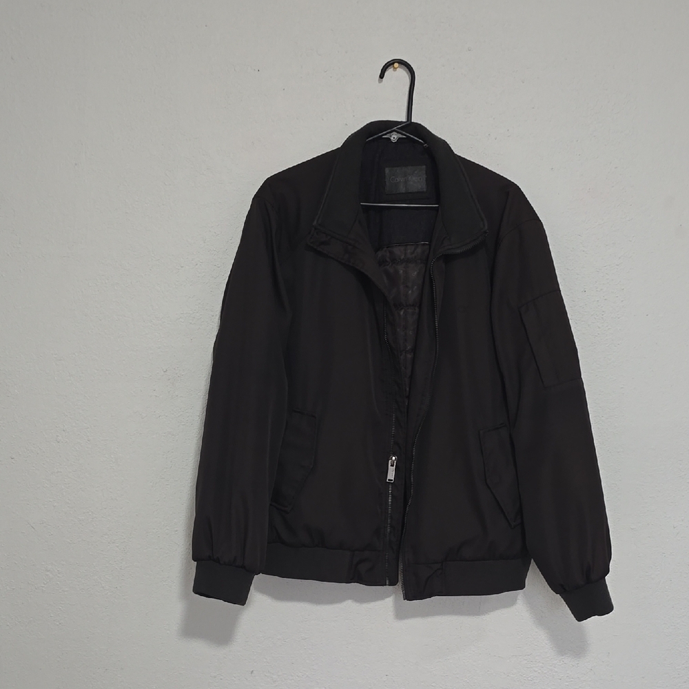 Mens Calvin Klein Warm Bomber Jacket Coat Size Large Black CMW02431